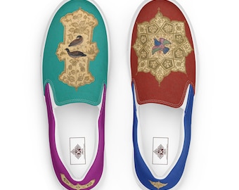 Cultural Fusion Footwear: Modern & Persian-Infused Slip-On Shoes. Elevate Your Style with Comfort and Elegance!