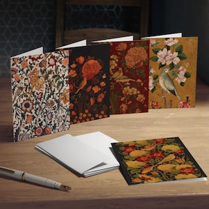 Lot de 5 cartes de voeux fleurs et oiseaux Gol o Morgh, papier FloPremium, enveloppes assorties, impression recto-verso, fabrication moyen-orientale, États-Unis