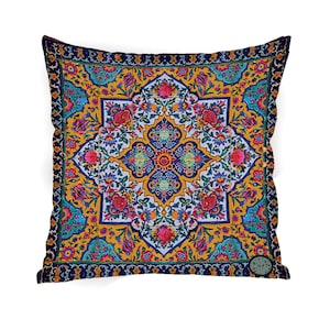 Persian Geometrical Shamseh  Persian Eslimi Cushion Cover Pillow case Handmade Middle eastern