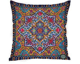 Persan géométrique Shamseh persan Eslimi Coussin Housse Oreiller fait à la main Moyen-Orient