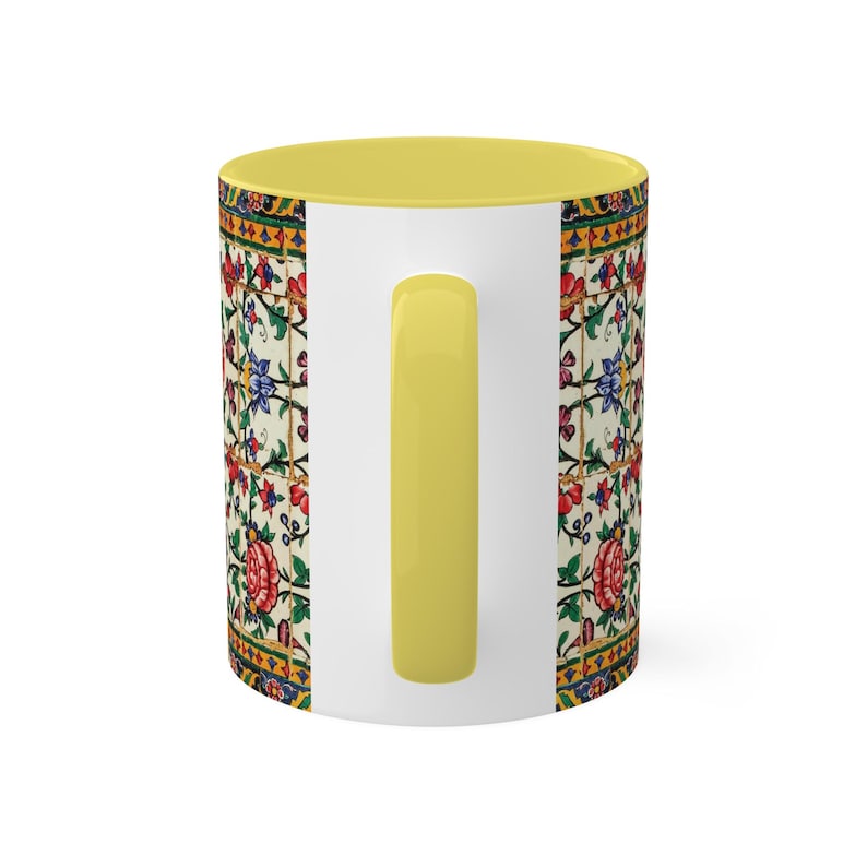 Shiraz Floral Mug Persian 11 Oz Middle Eastern Design Gol -Unique Gift for Artists - Made in USA image 10