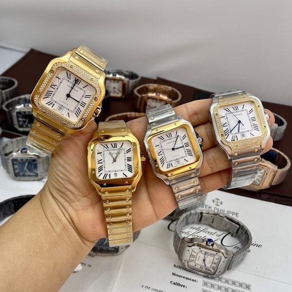 Patek Philippe Nautilus 35mm Cream Dial Sliver Case Diamond Bezel