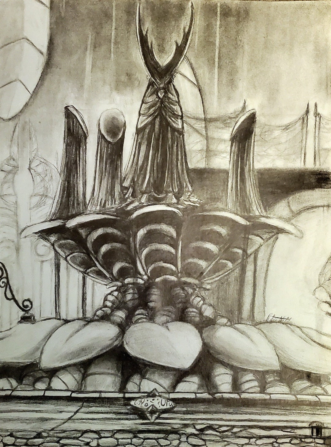 Hollow Knight Fountain Graphite Art Etsy