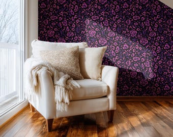 Neon Prowl Wallpaper - Energetic Pink Leopard Print Design