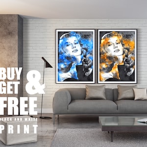 Rita Hayworth, Classical Hollywood Cinema, Actress, Wall Art, Instant Download Printable Art, Digital Art, Watercolor Print, Wall Prints