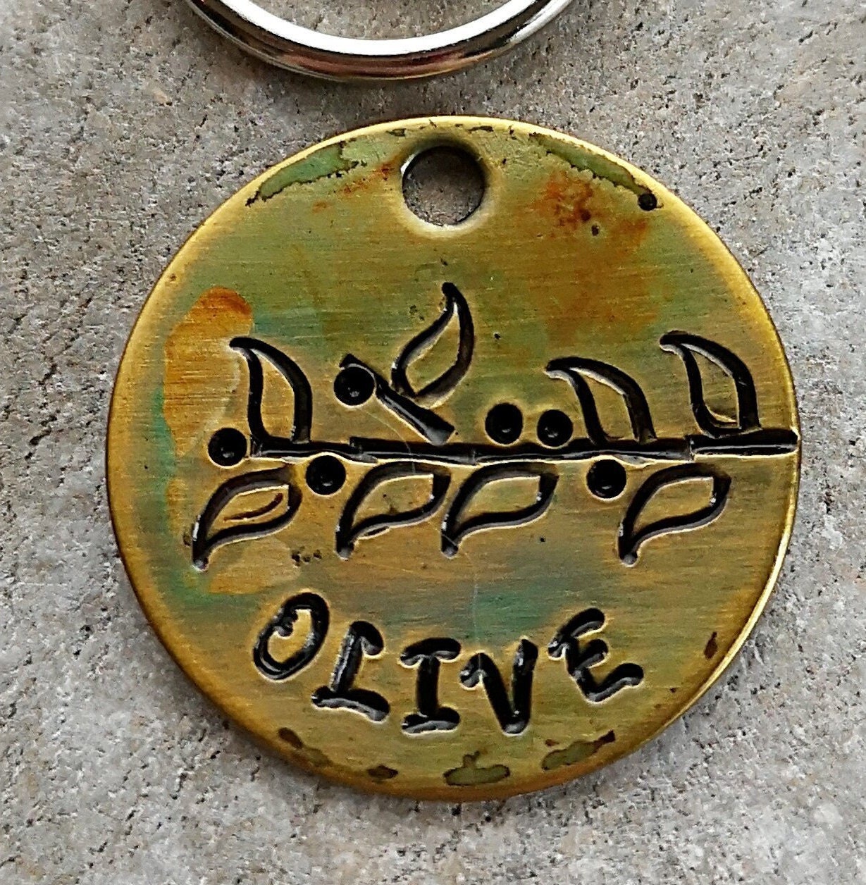 Olive Dog Tag Dog Tags for Dogs Olive Branch Pet Tag Collar Etsy