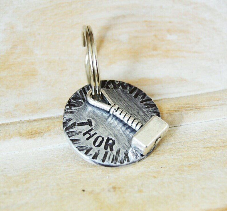 Thor Hammer Dog Tag Dog Tag for Dogs Dog Collar Tag Etsy