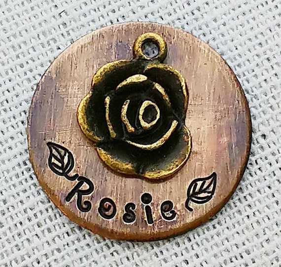 rose dog tag