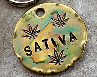 weed dog tag
