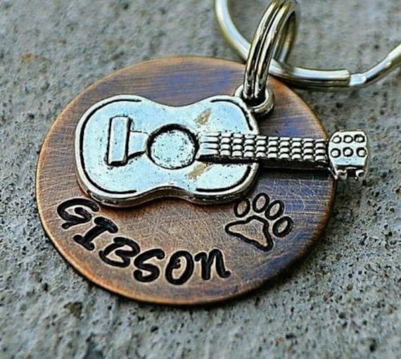 Acoustic Guitar Dog Tag Dog Tags for Dogs Etsy