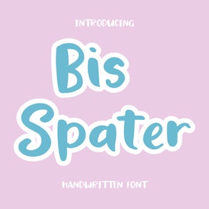 Handwritten font , Cute font , canva font, procreate font