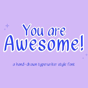 Handwritten font , Cute font , canva font, procreate font
