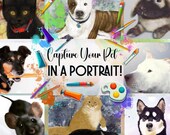 Custom Hand-Drawn Digital Pet Portrait