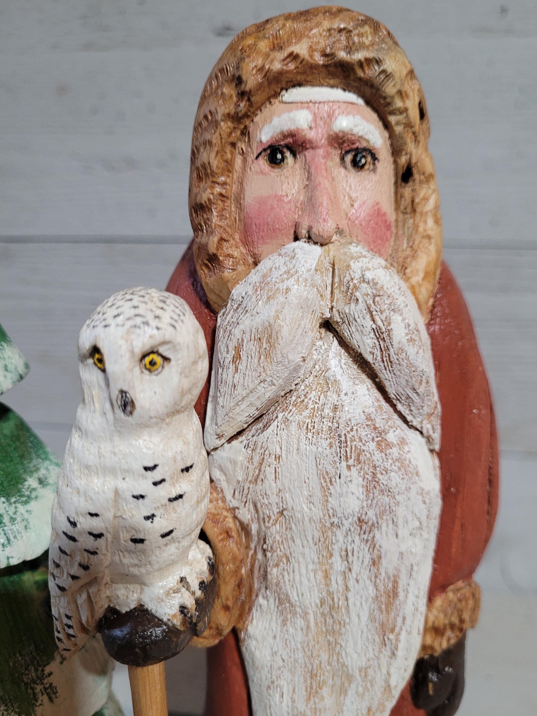 Santa with Snowy owl