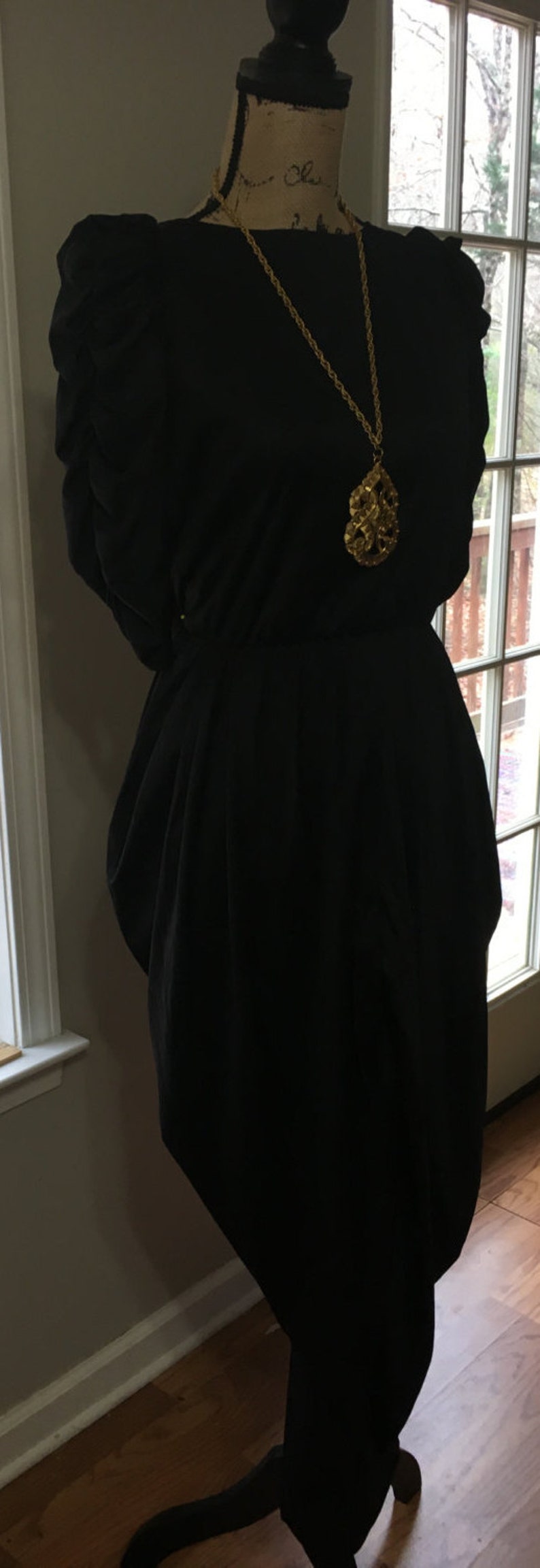 1980/'s Black Jumpsuit by DIAMOND RUN