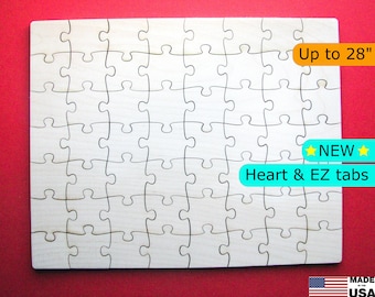 Blank wooden puzzle for diy projects, guest books and more