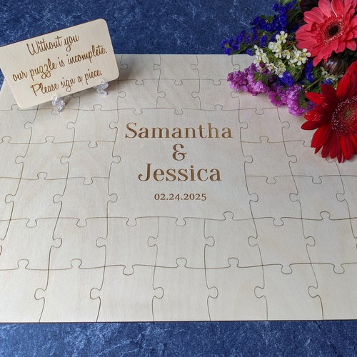 50300 Piece Puzzle Guest Book Wedding Guest Book Large Letter Etsy