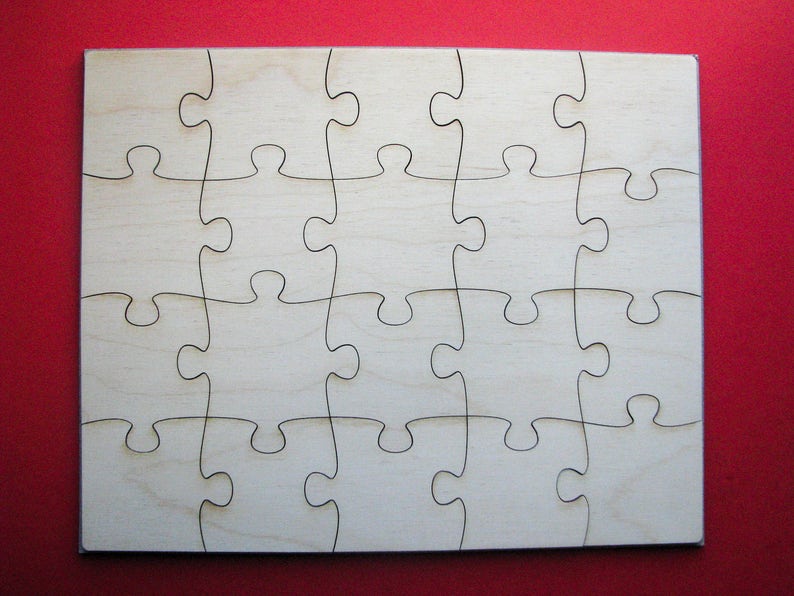 Blank wooden puzzle for diy projects guest books and more Etsy
