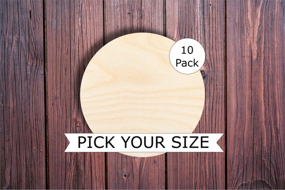 Unfinished Wood Round Circle Cutouts, 12 Inch Wooden Discs for Crafts,  Projects, Wood Burning, Painting, Decor (8 Pack)