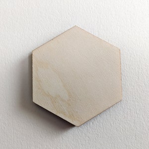 Wooden Hexagon cutout pick your size, for DIY projects, coasters, painting surfaces, plaque, paint pour image 3