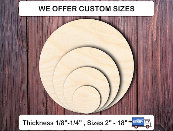 Wood Circles 16 inch, 3 Thicknesses, Unfinished Birch Sign Plaques | Woodpeckers | 1/4 Thick | Michaels