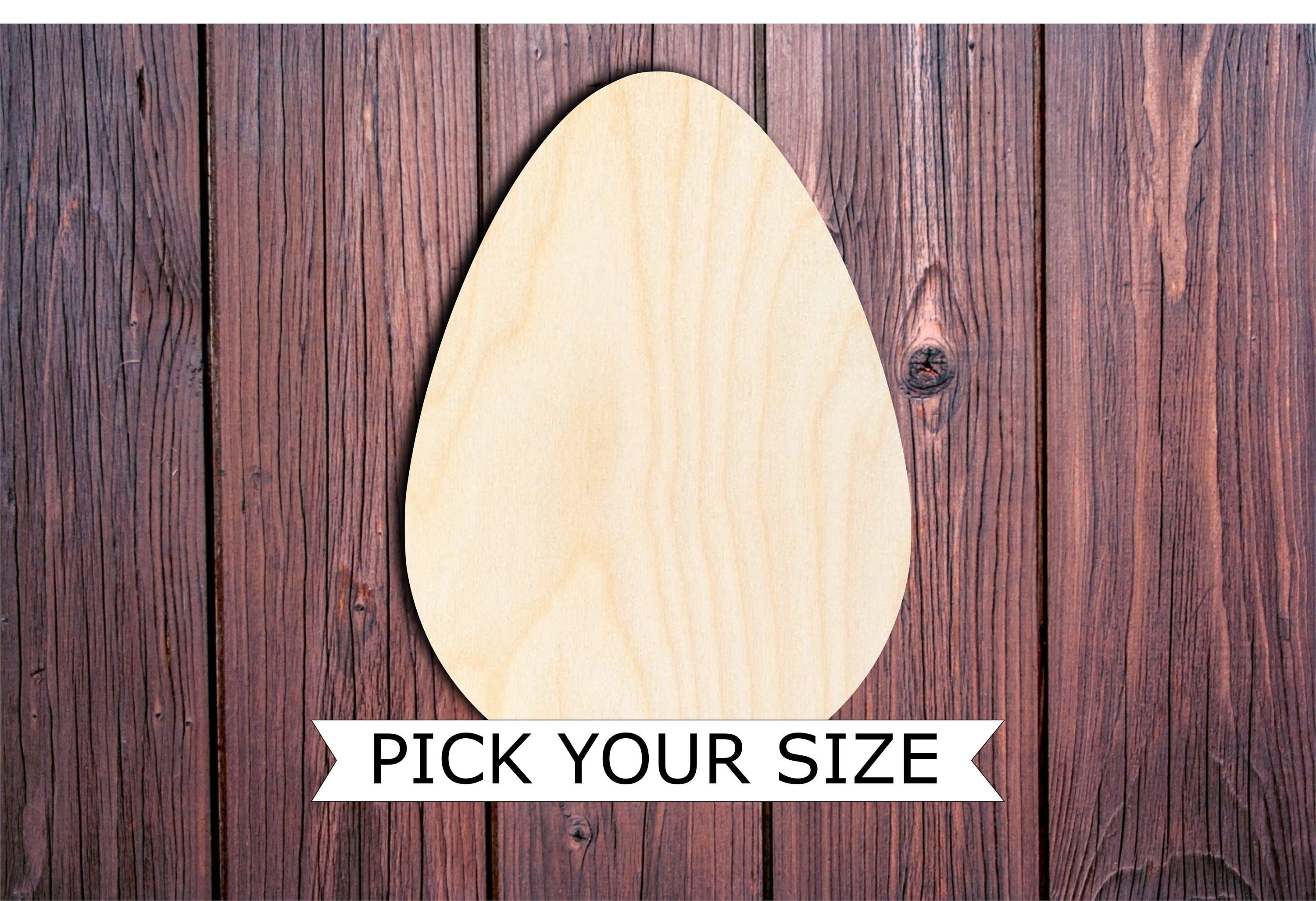 EGG SHAPED Unfinished 1/4 Wood - 4 inches - Wooden Blanks- Wooden Sha –  Handcraftedbymegan