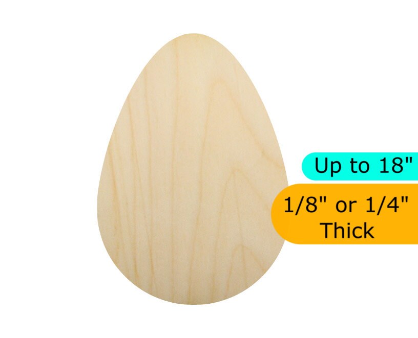 Wooden Easter Egg Cutout For Diy Decor Easter Props Blank Canvas