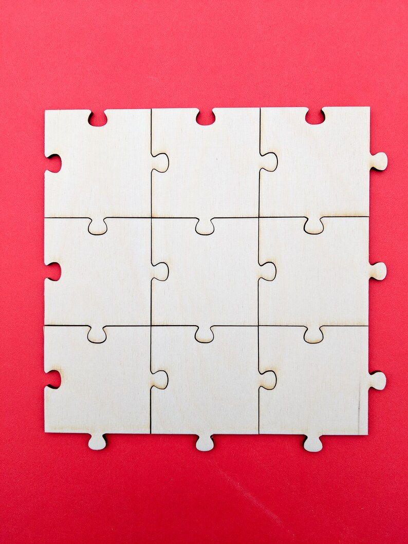 Blank wooden puzzle for diy projects guest books and more Etsy