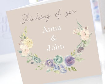 Personalised Thinking of You card, Thinking of you, Thinking of you greeting card, Thinking of you friendship card