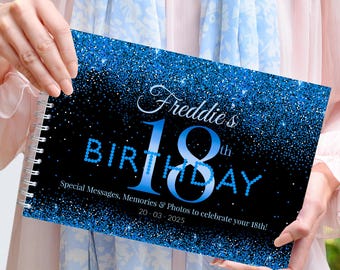 Livro de assinaturas personalizado para festa de 18 anos: Álbum de recortes para festa de 18 anos, ideia de presente para festa de 18 anos
