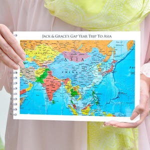 Diario de viaje personalizado por Asia, libro de viajes por Asia, regalo de viaje por Asia, diario de viaje por Asia, regalo de viaje, diario de viaje por Asia, regalo de la India
