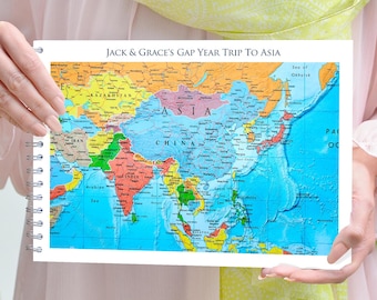 Personalised Asia Travel Journal,  Travel journal of Asia