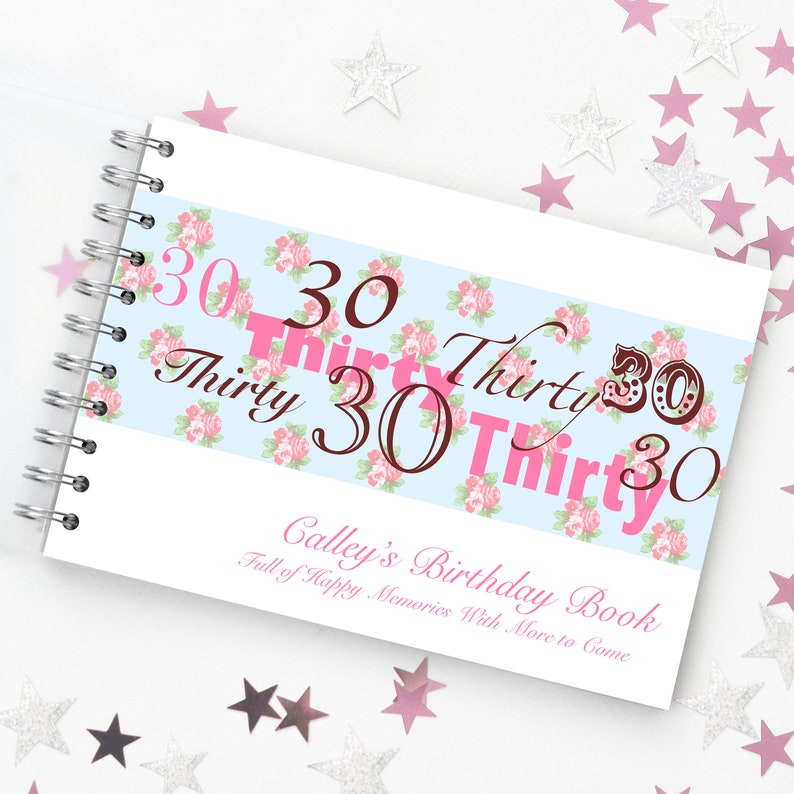 Personalised 30th Birthday Guest Book 30th Memory Book 30th Etsy UK
