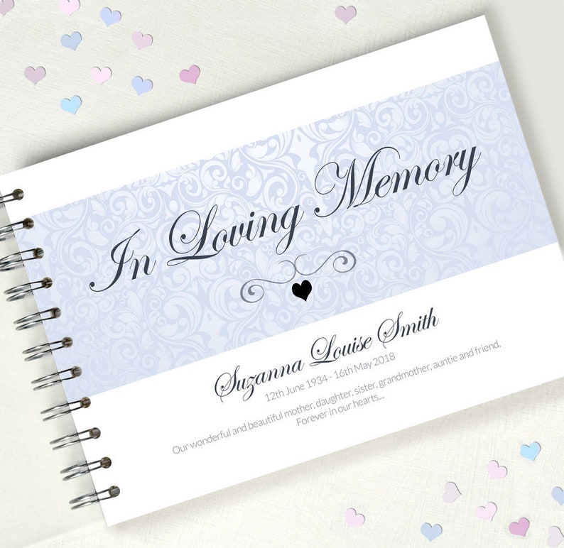 Personalised Condolence Book Book of Condolence in Loving Etsy UK