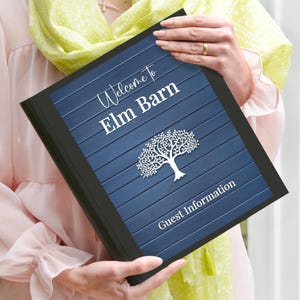 Gepersonaliseerde map met gasteninformatie vakantiehuis: welkomstmap A4