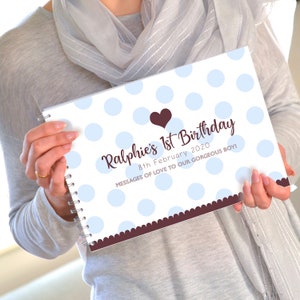 Libro personalizzato per la festa del 1° compleanno, regalo di compleanno, ricordo di compleanno, album di ritagli di compleanno, regalo del 1° compleanno, regalo del 1° compleanno