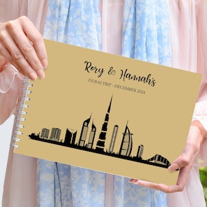 Personalised Dubai Travel Journal, Dubai Travel book, Travel Journal, Custom travel, UAE Travel Journal, Dubai travel