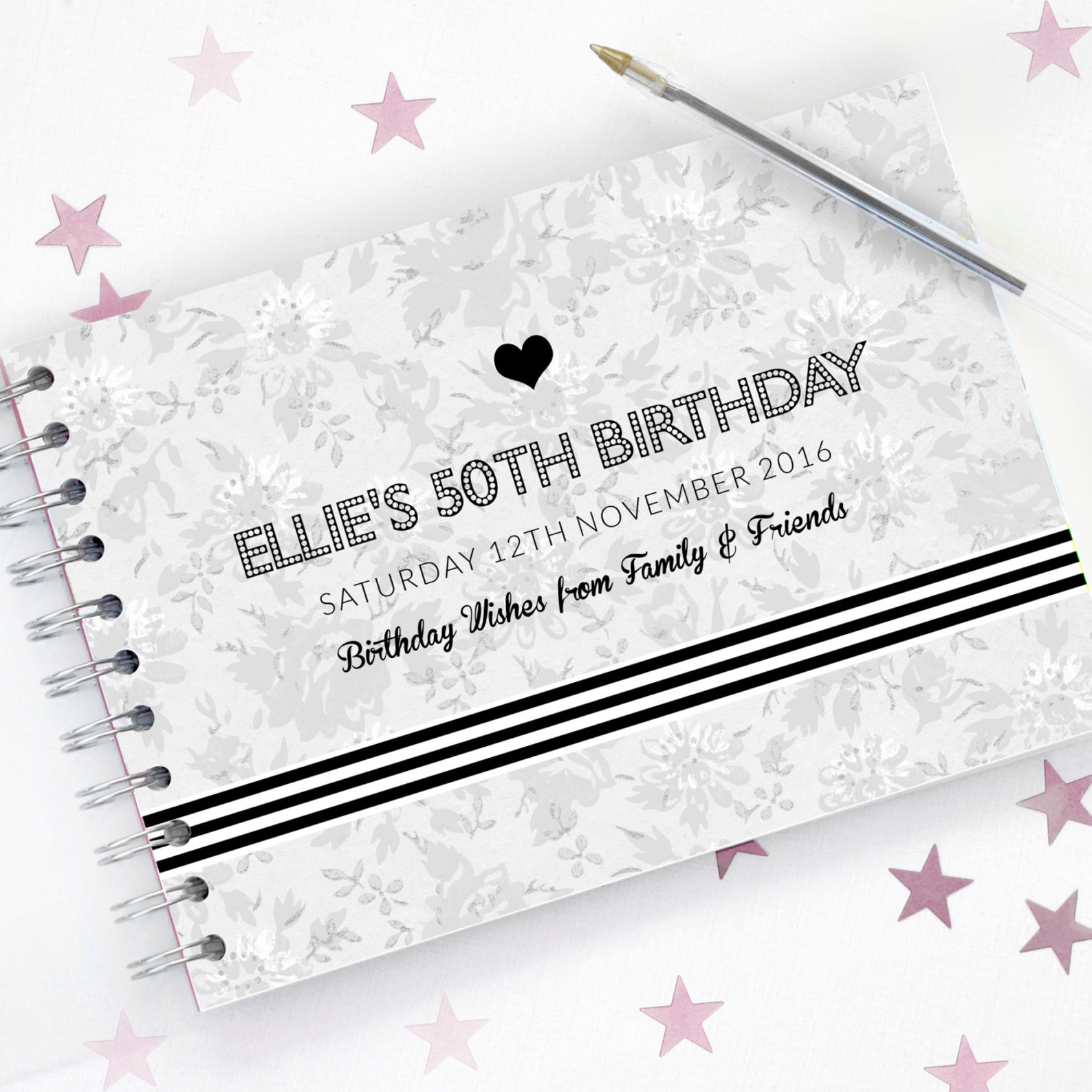 Personalised 50th Birthday Guest Book 50th Memory Book 50th Etsy