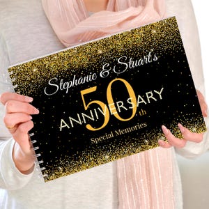 Personalised Golden Wedding Anniversary Book, 50th Wedding Anniversary Book, Custom Golden Wedding, Golden Wedding Gift, Anniversary