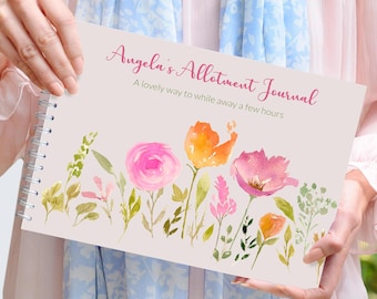 Personalised Garden Journal, Floral Garden Scrapbook
