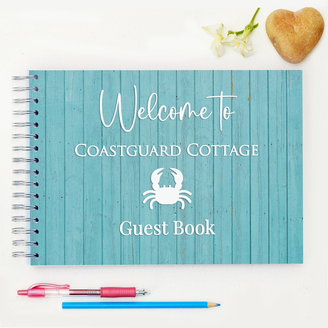 Personalised Holiday Home Guest Book, Holiday Home Visitor Book, Holiday Rental Book, Holiday