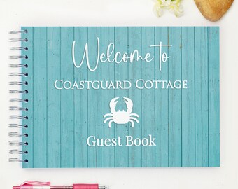 Personalised Holiday Home Guest book, Holiday home visitor book, Holiday rental book, Holiday guest book, Holiday scrapbook, Visitor book