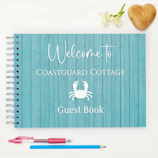 Personalised Holiday Home Guest book, Holiday home visitor book, Holiday rental book, Holiday guest book, Holiday scrapbook, Visitor book