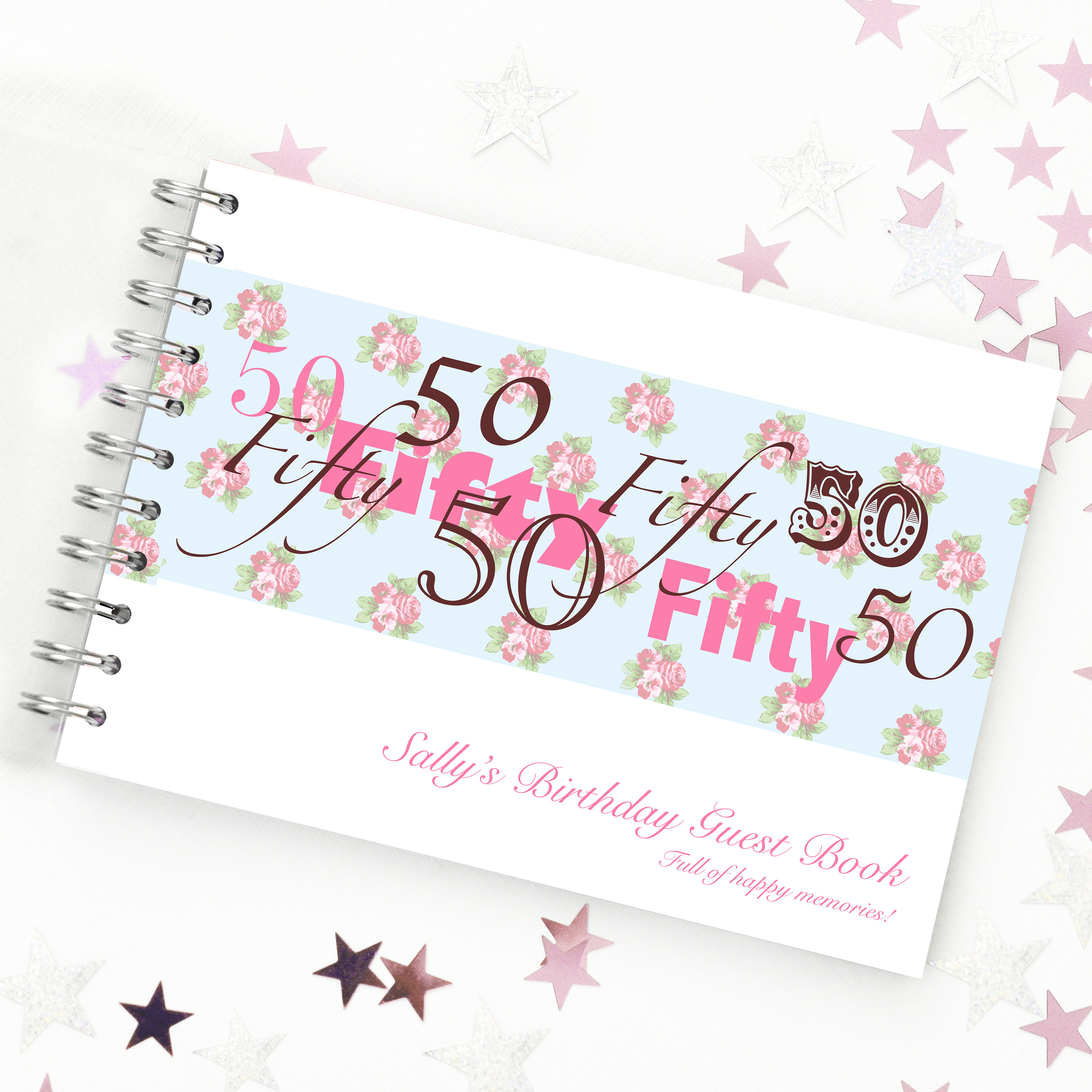 guestbook 50th birthday gift Personalised large photo album 400 x 6x4" photos 