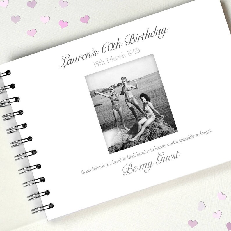 Personalised Birthday Guest Book Birthday keepsake book Etsy