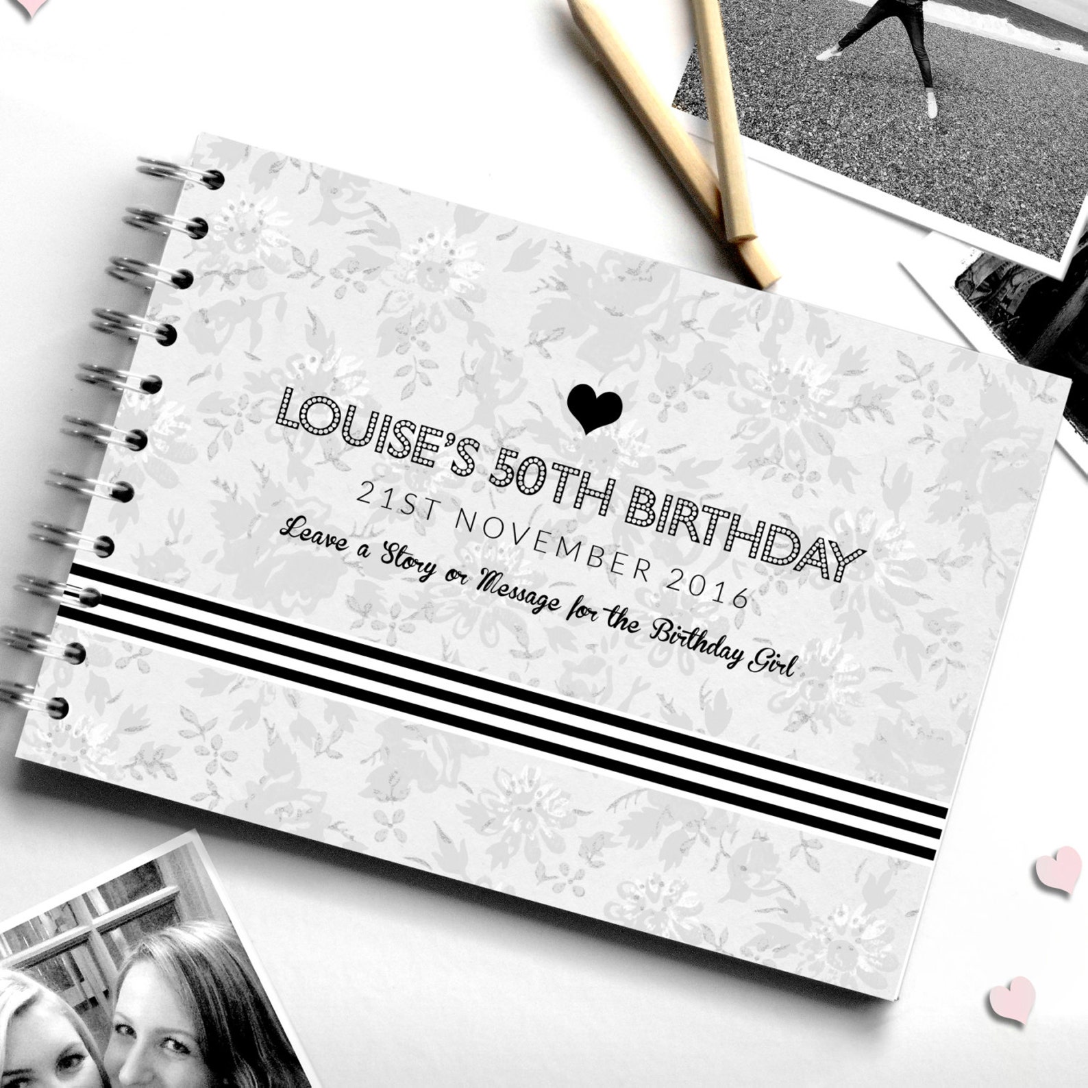 Personalised 50th Birthday Guest Book 50th Memory Book 50th Etsy