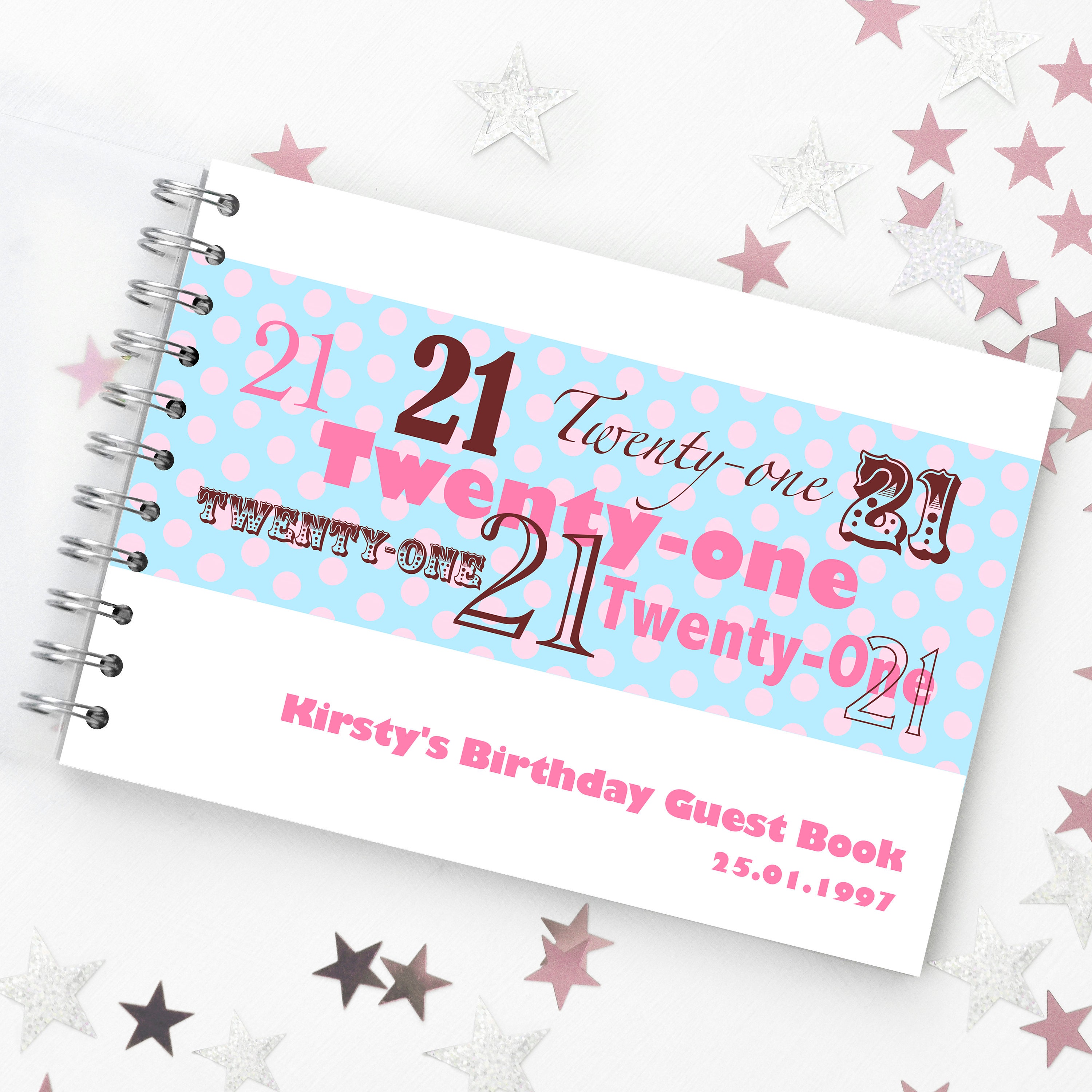 Personalised 21st Birthday Guest Book 21st Birthday Gift Etsy