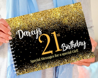 Personalised 21st Birthday Party Book, Birthday Guest Book, Party Guestbook, 21st scrapbook, 21 Birthday Guestbook