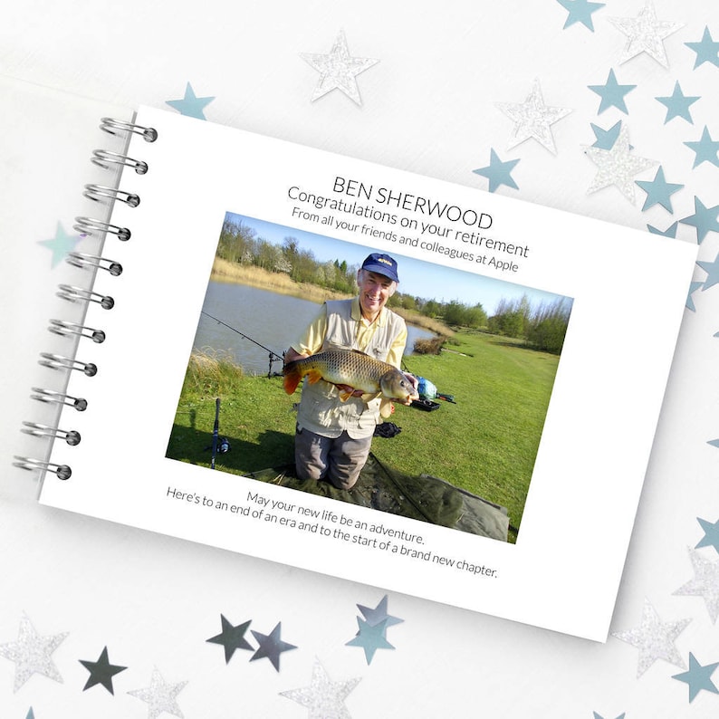 Personalised Retirement Guest Book Retirement Photo Album Etsy