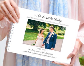 Personalised Anniversary Guest Book: Photo Album Keepsake